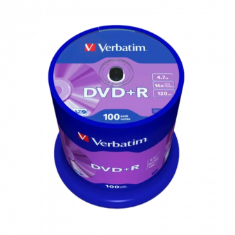 Диск DVD-R 4.7Gb 16х Verbatim Cake Box 100шт/уп
