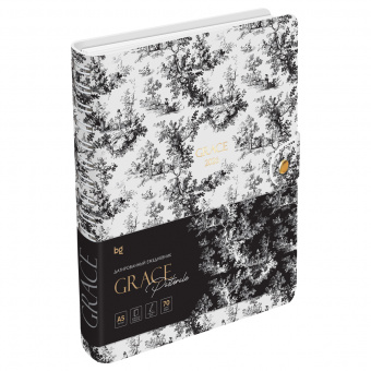 Ежедневник датированный 2026г., А5, 176л., мягкий переплет, экокожа, BG "Grace. Pastorale", на гребне