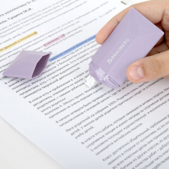 Корректирующая лента BRAUBERG EXCLUSIVE, 5 мм х 6 м, ассорти, блистер