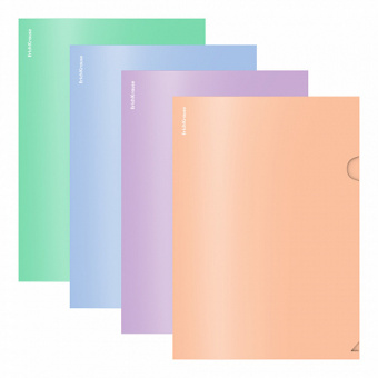 Папка-уголок пластиковая ErichKrause Matt Pastel Bloom, A4, непрозрачный, ассорти