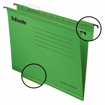 Подвесная регистратура папка Esselte Standart,205 гр,А4,зеленый 