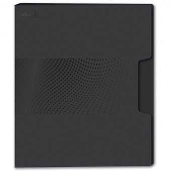 Папка с боковым зажимом Attache "Digital", А4, 450 мкм, корешок 18 мм, черная