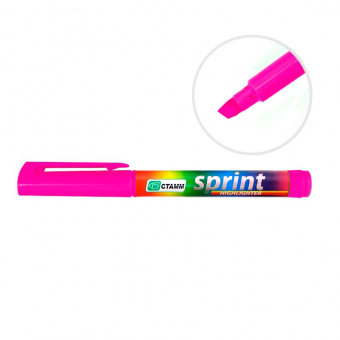 Текстовыделитель «Sprint», скошенный наконечник 1-5 мм, розовый