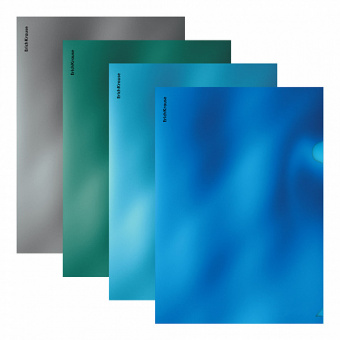 Папка-уголок пластиковая ErichKrause Glossy Ice Metallic, A4, 180мкм, непрозрачный, ассорти