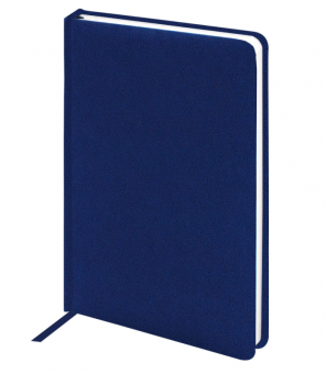 Ежедневник недатированный А5 (138x213 мм) BRAUBERG "Select", балакрон, 160 л., синий