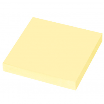 Блок самоклеящийся (стикеры) ЮНЛАНДИЯ 76х76 мм, 100 листов, желтый