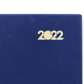 Ежедневник датированный 2022 (145х215мм), А5, STAFF, твердая обложка бумвинил, синий