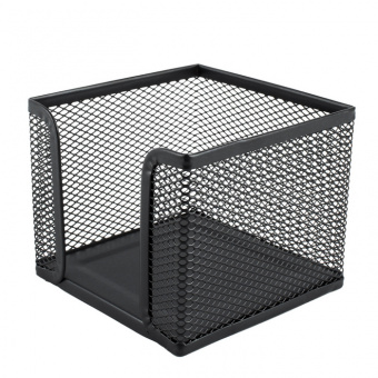 Бокс (подставка) для бумажного блока метал сетка черный 95х95х80