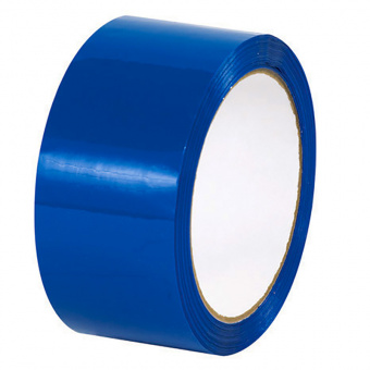 Скотч упаковочный цветной, 48 мм × 66 м, синий