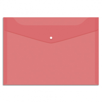 Папка-конверт с кнопкой OfficeSpace, А4, 150 мкм, красная
