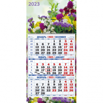 Календарь настенный на 3-х спиралях 2023г. "Природа"