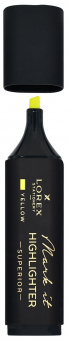 Маркер текстовый LOREX Mark it SUPERIOR 1-5 мм желтый неон, скошенный, soft touch