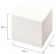 Блок для записей STAFF непроклеенный, куб 8х8х8 см, белый, белизна 90-92%