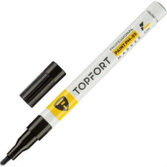 Маркер промышленный лаковый TOPFORT ZP1101 чёрный 2 мм