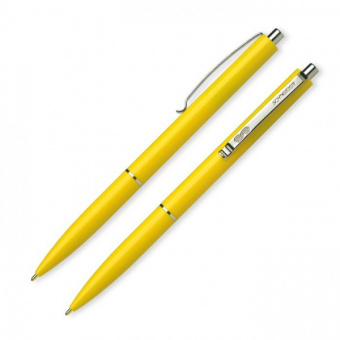 Ручка шариковая автоматическая Schneider "К15", синий стержень, корпус желтый