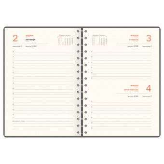 Ежедневник датированный 2026г., А5, 176л., мягкий переплет, экокожа, BG "Grace. Paradise",на гребне