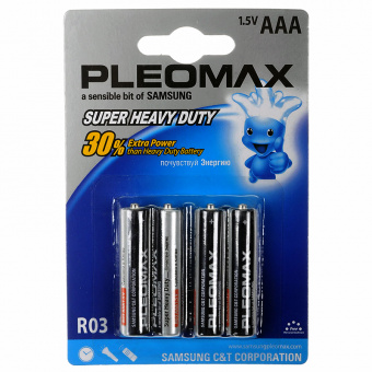 Батарейка R03 «Samsung. Pleomax», тип AAA (1шт.)