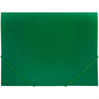 Папка на резинках OfficeSpace А4, корешок 40 мм, 500 мкм, зеленый металлик