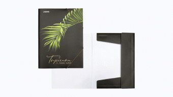 Папка с резинкой А4 "deVENTE. Tropicana"400мкм, фактура песок, тиснение фольгой, вертикальная резинка