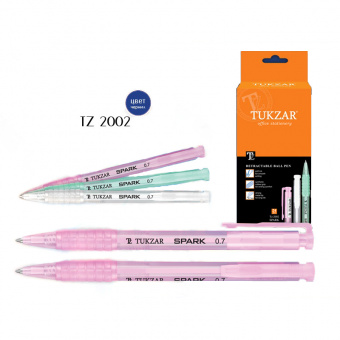 Ручка шариковая автоматическая TUKZAR «SPARK», ассорти, 0,7 мм, стержень синий