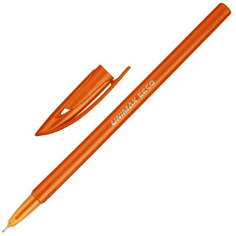 Ручка шариковая Unimax EECO 0,7 мм, синий маслянной стержень, цвет корпуса ассорти