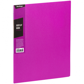 Папка Berlingo "Color Zone", А4, 30 вкладышей, корешок 17 мм, 600 мкм, розовая