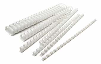 Пружины для переплета Silwerhof, пластик, 10 мм, 41-55 л, А4, 100 шт, белый