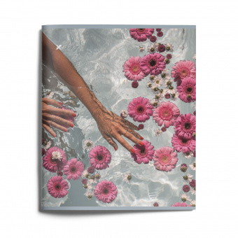 Тетрадь 48 л. А5 клетка, на скрепке, офсет LOREX FLOATING FLOWERS мелованный картон, запечатка форзаца, soft touch, выборочный УФ-лак, пена