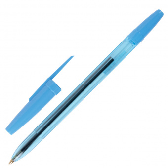 Ручка шариковая масляная STAFF "Office", СИНЯЯ, корпус тонированный синий, узел 1 мм, линия письма 0,7 мм