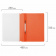 Папка-скоросшиватель BRAUBERG A4 180мкм оранжевый с прозр. верхом, пластик