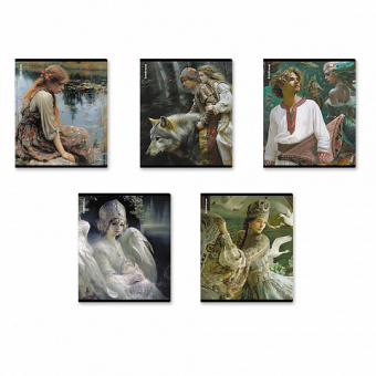 Тетрадь общая ученическая ErichKrause Russian Tales, 80 листов, клетка_MIX-PACK