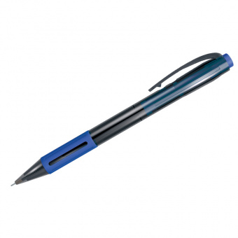 Ручка шариковая автоматическая Berlingo "SI-400" синяя, 0,7мм, грип