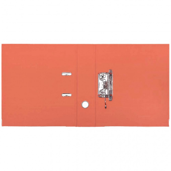 Папка-регистратор А4 75мм двухсторонний ПВХ черная/оранжевая Moya, плотная (тол. 2,5мм), разборная