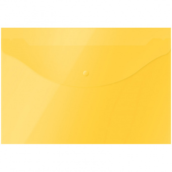 Папка-конверт с кнопкой OfficeSpace, А4, 120 мкм, желтая
