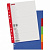 Разделитель пластиковый для папок А4, 5 шт., по цветам