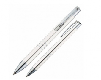 Ручка шариковая автоматическая "Ascot" Easy Gifts 0,7мм, метал., синий/серебристый, стержень синий