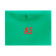 Папка-конверт с кнопкой, А5, 140 мкм, зеленая