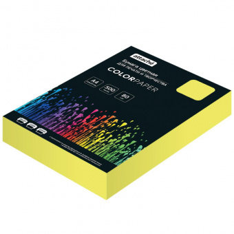 Бумага цветная Attache (солнечно-желтый интенсив), 80г, А4, 500 л