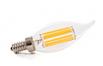 Лампа светодиодная C35T, 4 (40) Вт, цоколь E14, «свеча на ветру», теплый белый свет
