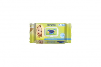 Салфетки влажные Солнце и луна "Eco", big-pack с крышкой, 100шт., детские, хлопковые с экстрактом липы