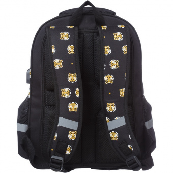 Рюкзак для старшеклассников №1 School "Tigers", 21 литр, 38х20х30 см, черный