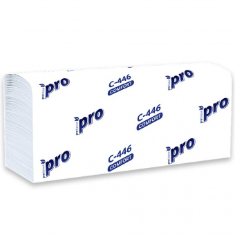 Полотенца бумажные V-сложение 2сл "Protissue" Premium 21*22/200л, пл.1сл 16г, целлюлоза, с197