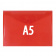 Папка-конверт с кнопкой, А5, 140 мкм, красная