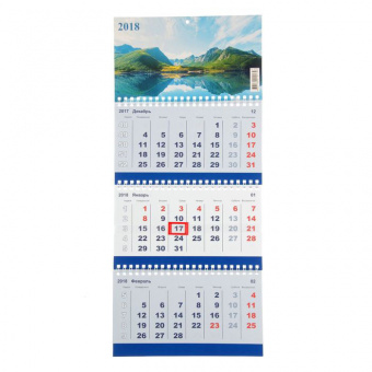 Календарь на 2018 год «Природа» (настенный), квартальный