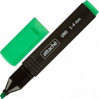 Текстовыделитель Attache Economy «Uno», скошенный наконечник 1-4 мм, зеленый