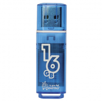Флэш-накопитель 16GB Smartbuy  Glossy series Blue 