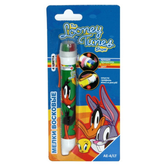 Мелки восковые «Trio», 4 цвета, в форме ручки