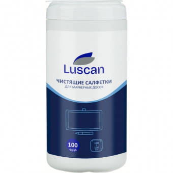 Салфетки для маркерных досок влажные Luscan 100шт, 130х130