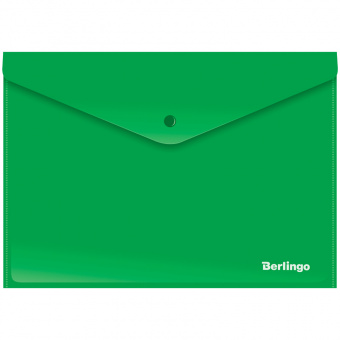 Папка-конверт на кнопке Berlingo, А4, 180мкм, непрозрачная, ассорти