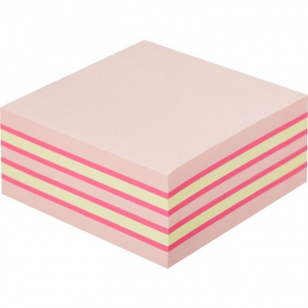 Блок самоклеящийся 76х76мм 400л ассорти розовый Attache Selection 